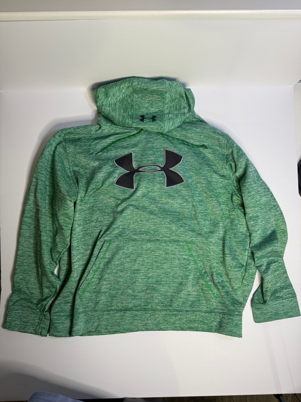 Under Armour Green Heather Hoodie with Black Logo